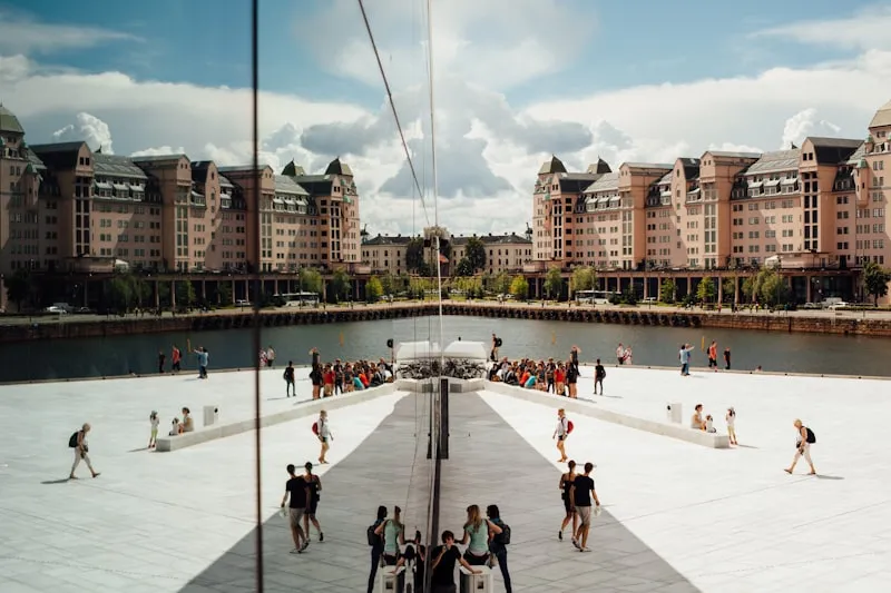 Vida urbana en Oslo en Noruega