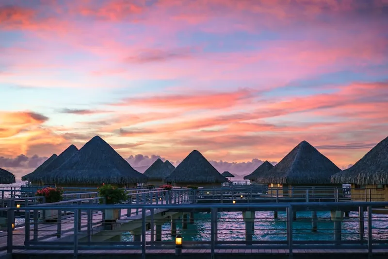 Villas sobre el agua en Bora Bora