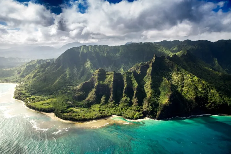 Na Pali Coast en Kauai en Hawái