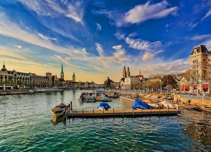 Panorámica de Zúrich en Suiza