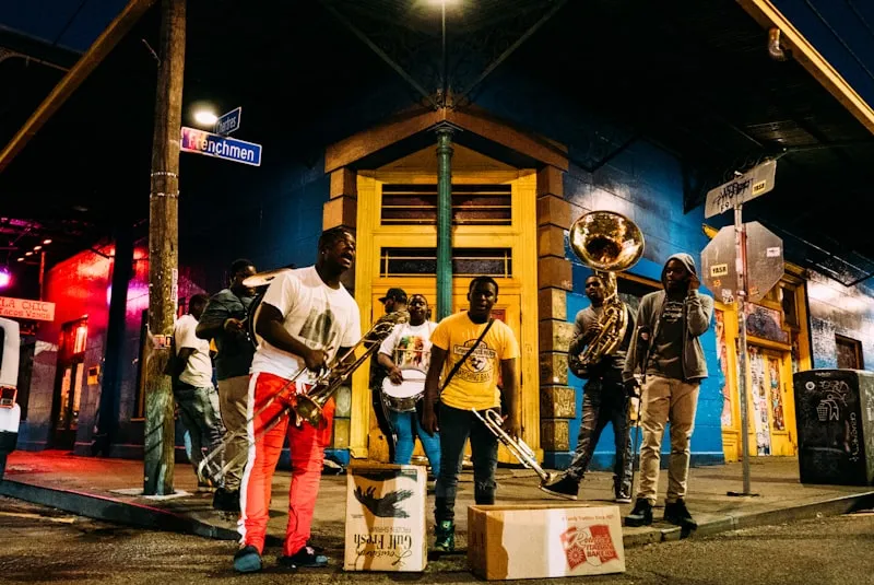 Músicos en Nueva Orleans
