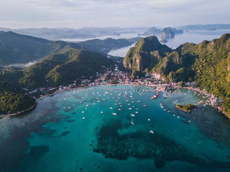 Barcos en El Nido en Filipinas