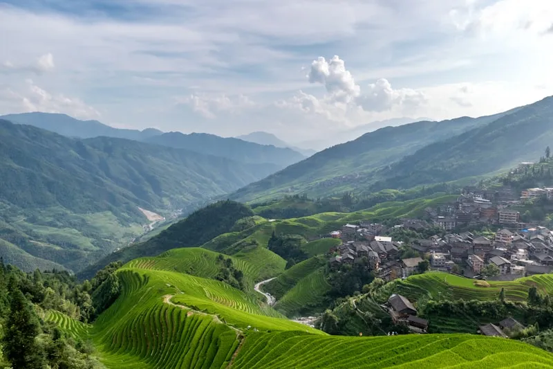Vista aérea de Guilin en China