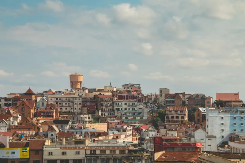 Horizonte de Antananarivo en Madagascar
