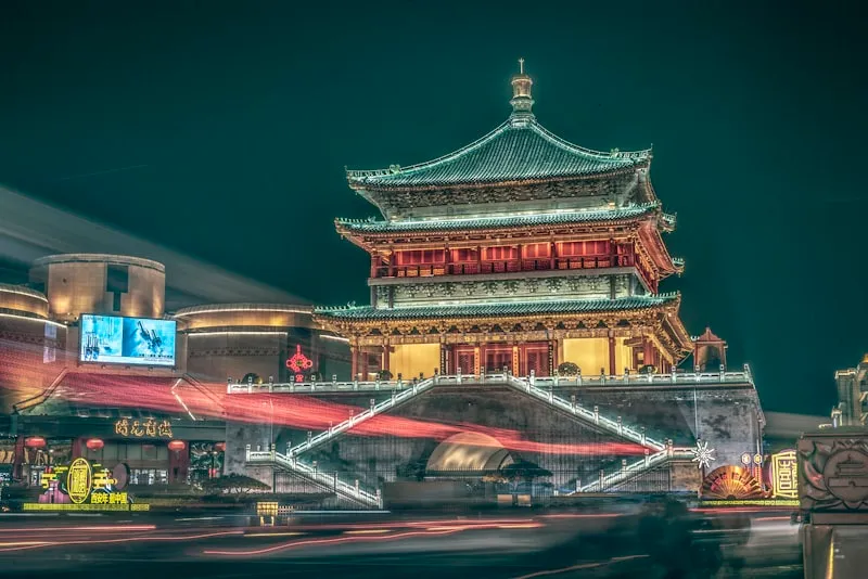 Templo en Xi'an en China