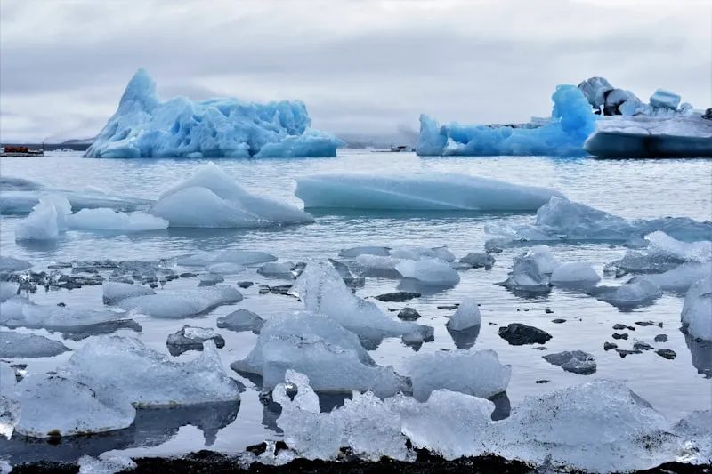 Icebergs en Jökulsárlón en Islandia