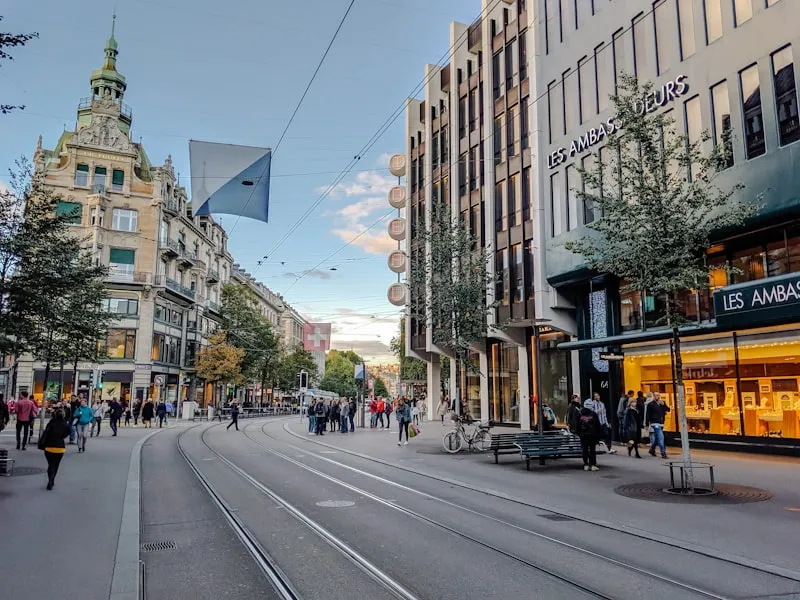 Calles de Zúrich en Suiza