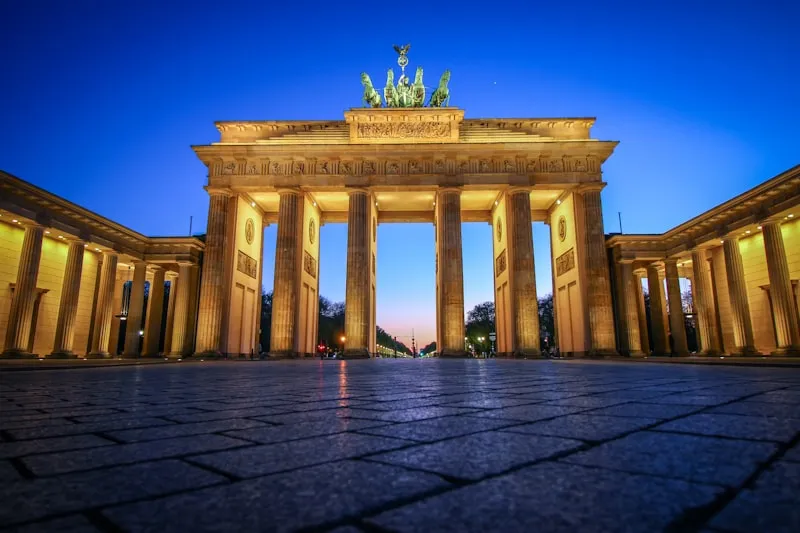 Puerta de Brandeburgo en Berlín en Alemania