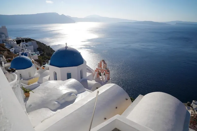Cúpulas azules de Santorini