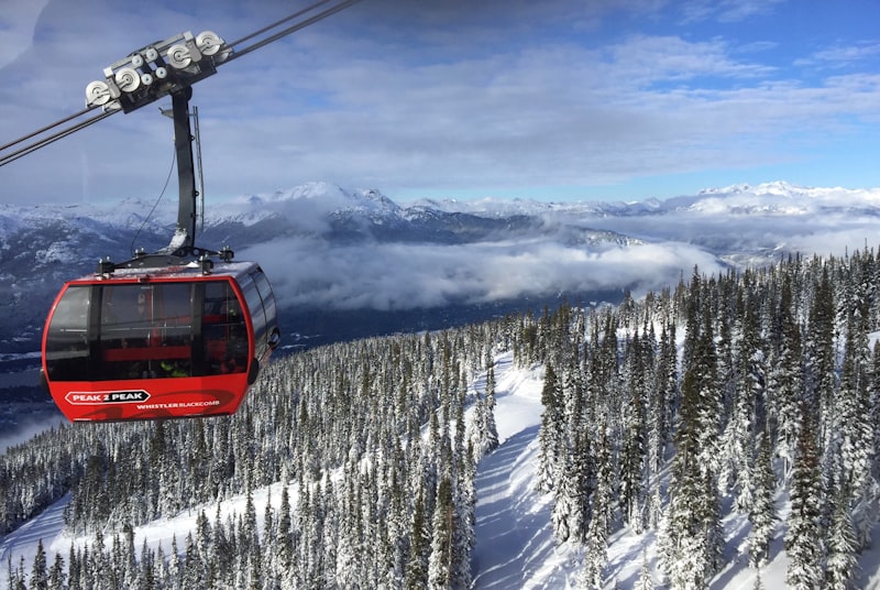 Teleférico en Whistler en Canadá
