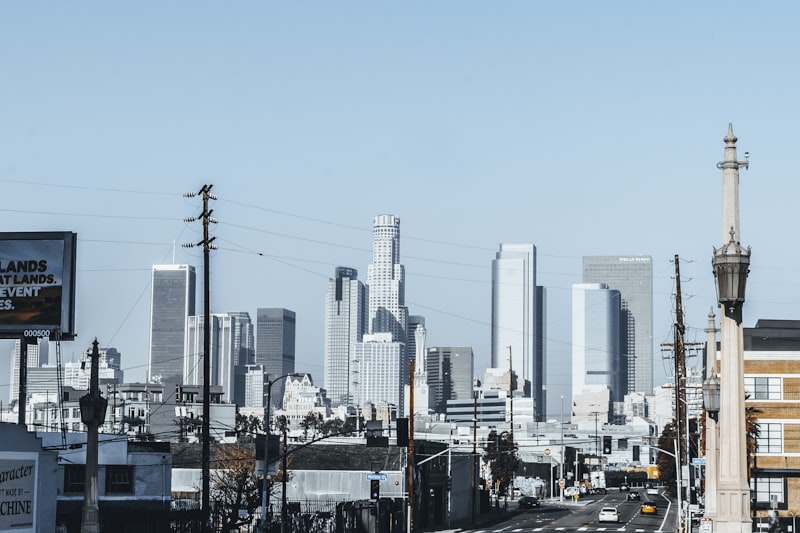 Tráfico en Los Ángeles en Costa Oeste USA