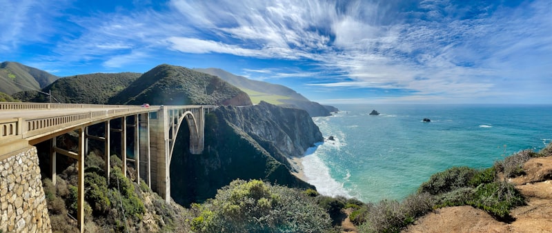 Costa verde de Big Sur en Costa Oeste USA