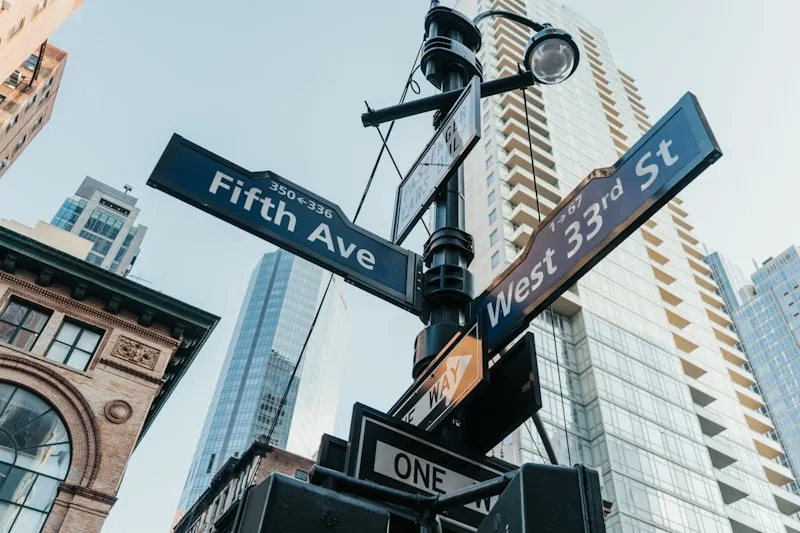 Señales de calle en Nueva York