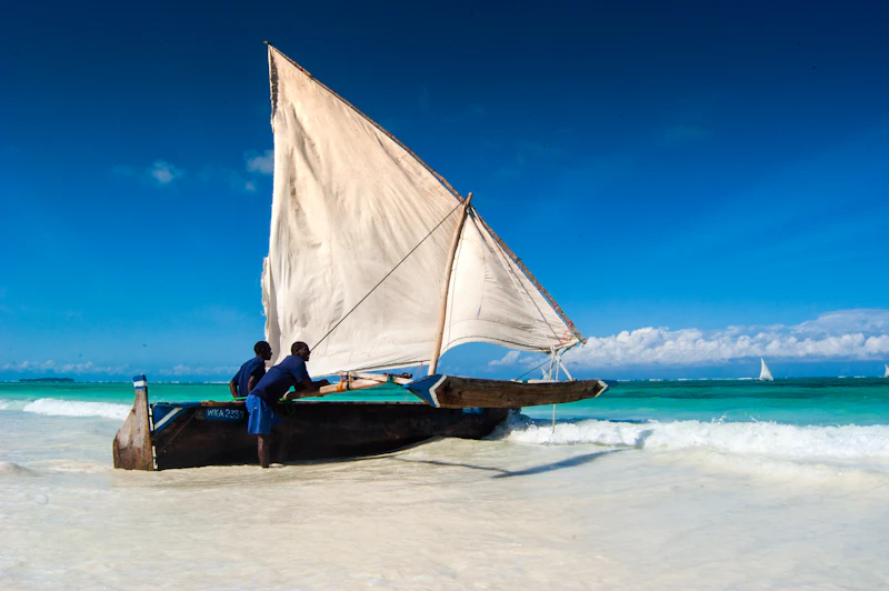 Dhow en Zanzíbar en Tanzania
