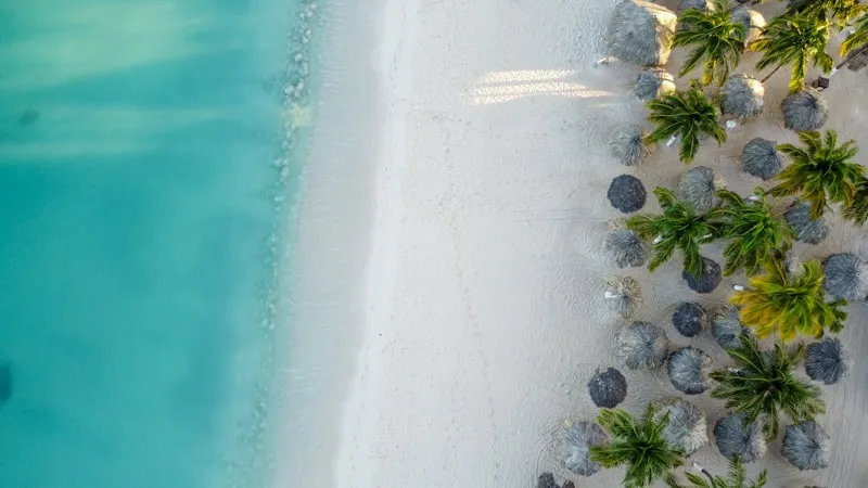Vista aérea de Palm Beach Aruba