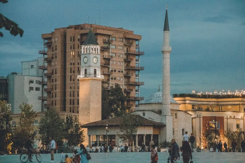 Plaza Skanderbeg en Tirana en Albania