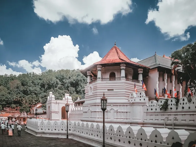 Edificio tradicional en Kandy en Sri Lanka