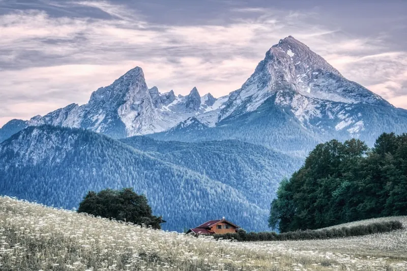 Casa alpina en los Alpes Bávaros en Alemania