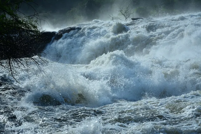 Río Nilo en Murchison Falls en Uganda
