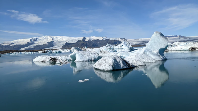 Laguna glaciar en Islandia