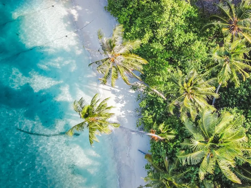 Playa tropical en Maldivas