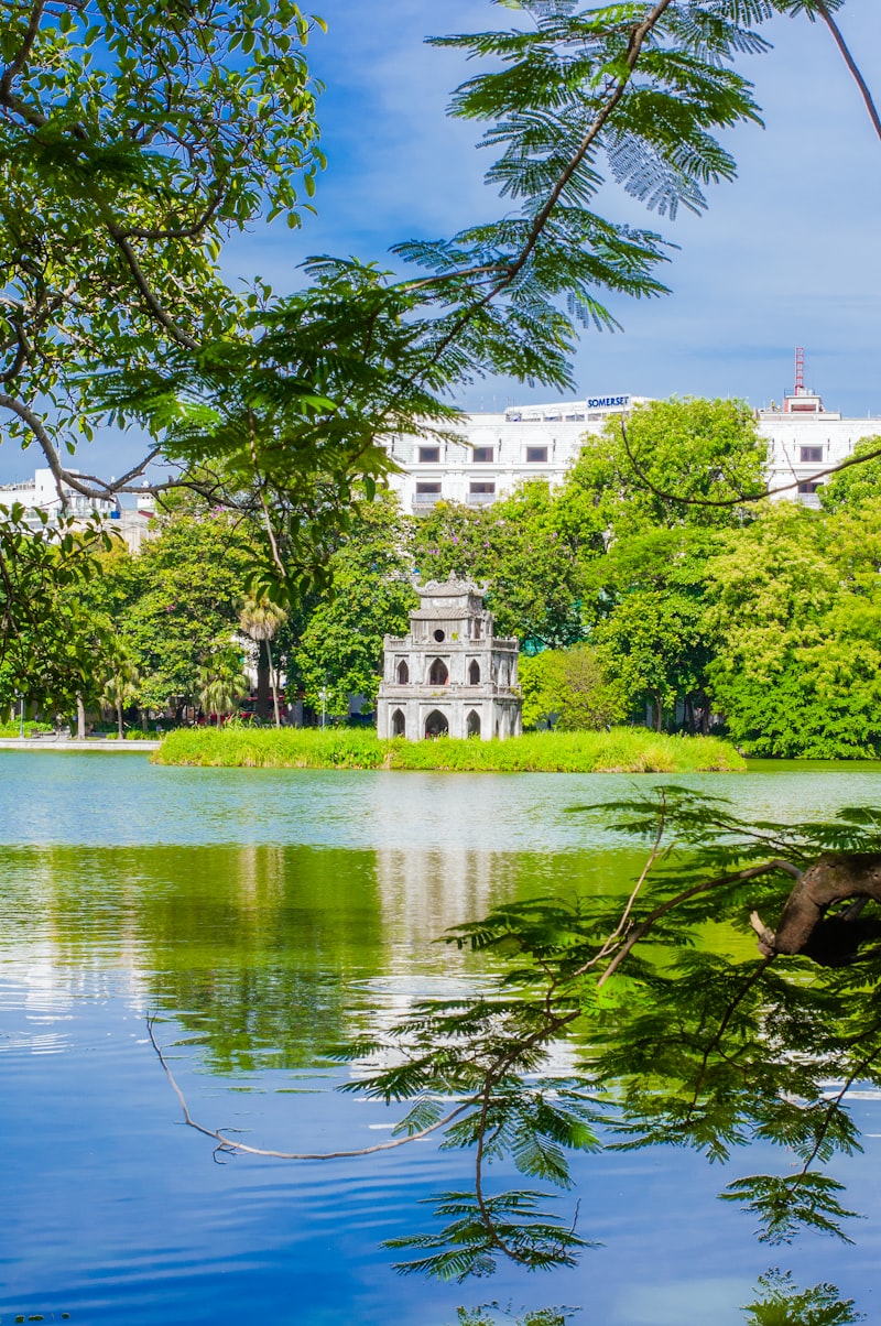 Lago Hoan Kiem en Hanoi en Vietnam