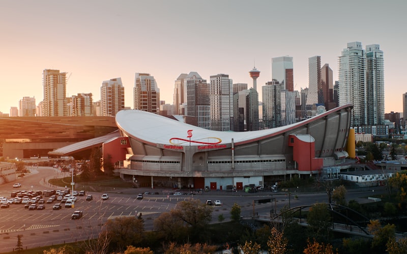 Vista aérea de Calgary en Canadá