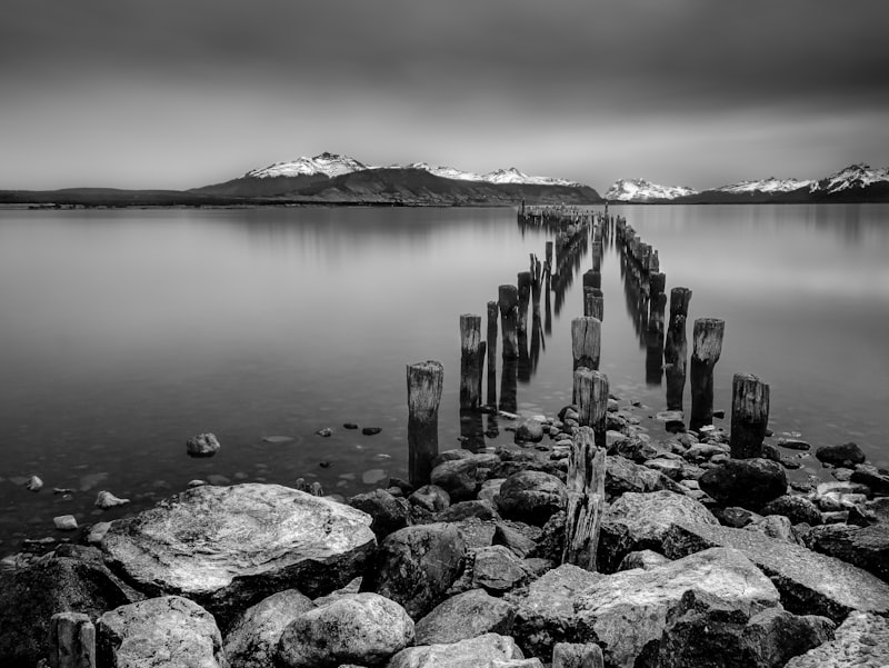 Muelle en Puerto Natales en Argentina