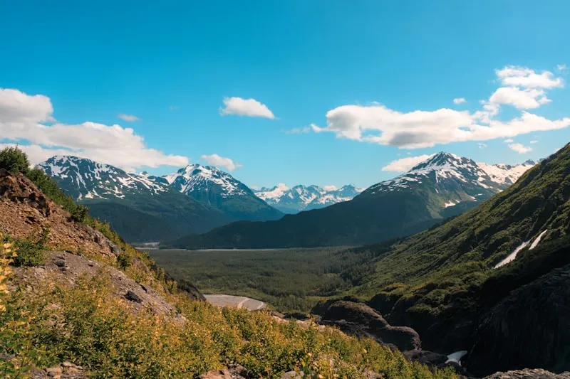 Paisaje de montañas en Kenai en Alaska